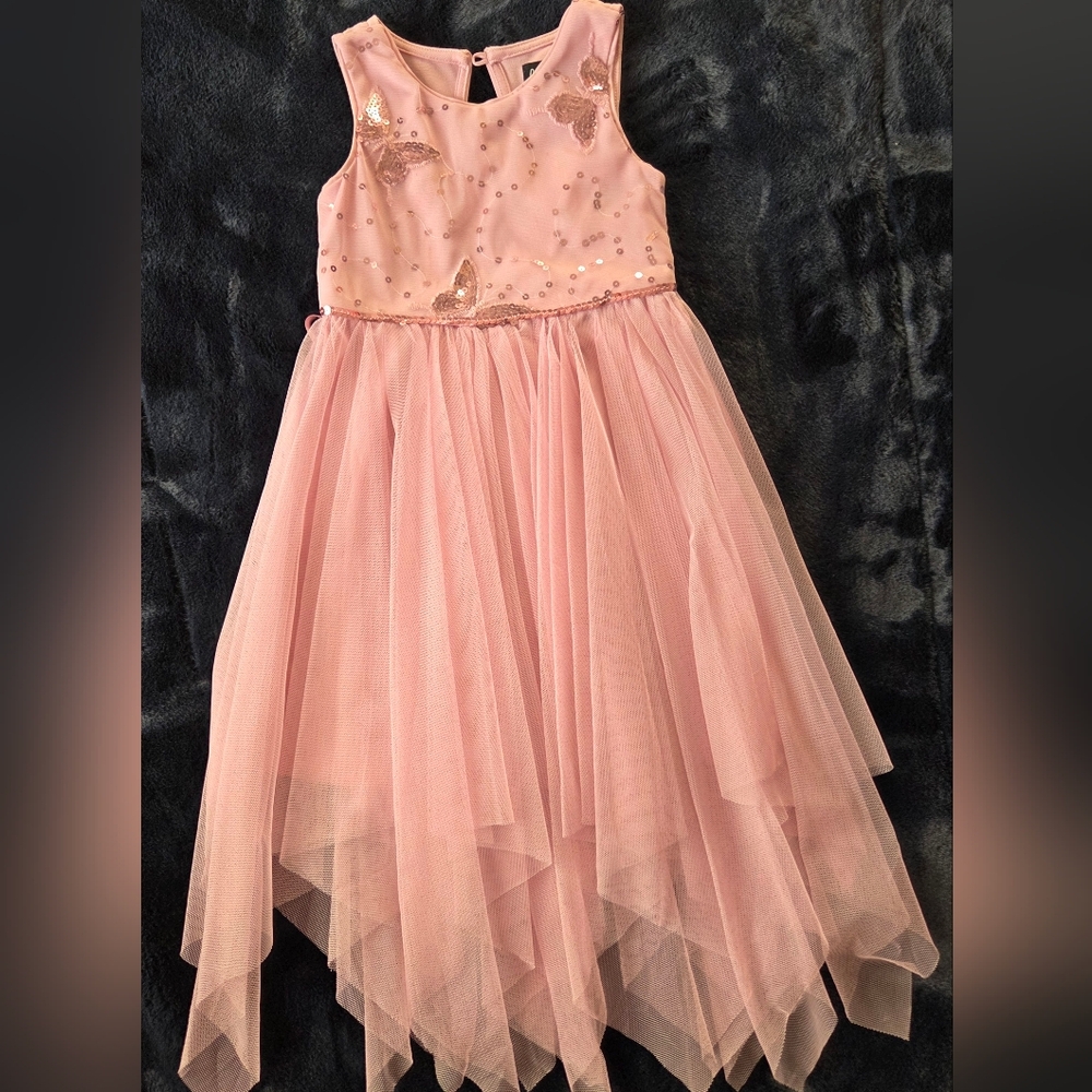 Lilt Pink Butterfly Embellished Formal Dress